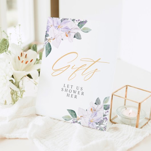 Signe De Table Elégant Purple Aquarelle Fête des mariées Cadeaux