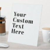 Signe De Table Élégant Retro Moderne Lettrage | Noir modifiable (In SItu)