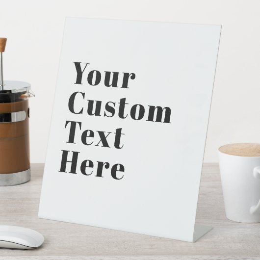 Signe De Table Élégant Retro Moderne Lettrage | Noir modifiable (In SItu)