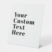 Signe De Table Élégant Retro Moderne Lettrage | Noir modifiable (Recto)