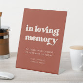 Signe De Table Élégant rétro Terracotta En mémoire d'amour (In SItu)