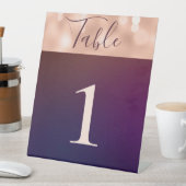 Signe De Table Elégant Rose Bourgogne Gold Sparkling Mariage Tabl (In SItu)