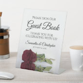 Signe De Table Elégant Rose Bourgogne S'il vous plaît signer notr (In SItu)