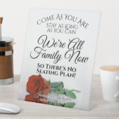 Signe De Table Elégant rouille Orange Rose Mariage de siège ouver (In SItu)