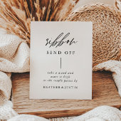 Signe De Table Élégant ruban Mariage de calligraphie Envoi désact