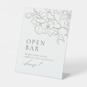 Signe De Table Élégant Sage Green Mariage Open Bar (Recto)