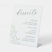 Signe De Table Elegant Sage Greenery Wedding Desserts Menu (Recto)