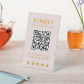 Signe De Table Elegant Salon Social Media Display Stand (In SItu)