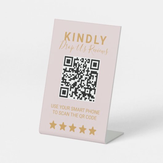 Signe De Table Elegant Salon Social Media Display Stand (Recto)