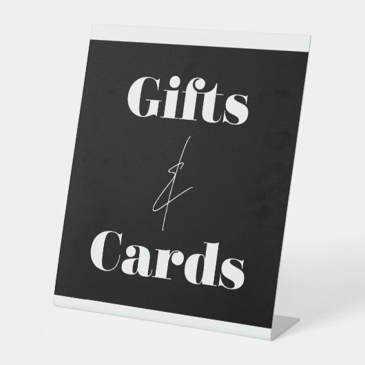 Signe De Table Élégant script Cadeaux et cartes d'anniversaire (Recto)