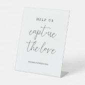 Signe De Table Élégant Script Capturer L'Amour Médias Sociaux (Recto)