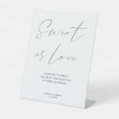 Signe De Table Élégant script de calligraphie Dessert Station Mar (Recto)