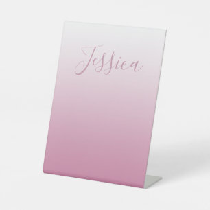 Signe De Table Élégant script et rose modifiable (n'importe quell