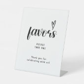 Signe De Table Élégant Script Faveurs Mariage S'Il Vous Plaît Pre (Recto)