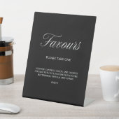 Signe De Table Élégant script favorise le Mariage noir formel (In SItu)