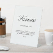 Signe De Table Élégant script favorise Mariage blanc formel (In SItu)