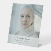 Signe De Table Elegant Script Funeral Tabletop Sign (Recto)