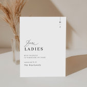 Signe De Table Élégant Script Mariage Salle de bain Panier