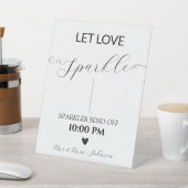 Signe De Table Élégant script mariage sparkler envoyer (In SItu)