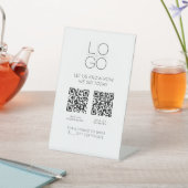 Signe De Table Élégant script minimal CR Code client Examen (In SItu)