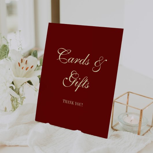 Signe De Table Elegant Script Wine Red Wedding Cards & Gifts