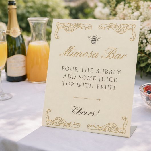 Signe De Table Elegant She Found Her Honey Bee Themed Mimosa Bar