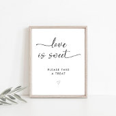 Signe De Table Élégant Signature Script L'amour est doux Favorise