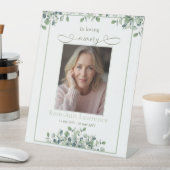 Signe De Table Elegant Simple Eucalyptus Photo In loving memory (In SItu)
