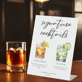 Signe De Table Elégant soir Signature Cocktails Menu Mariage