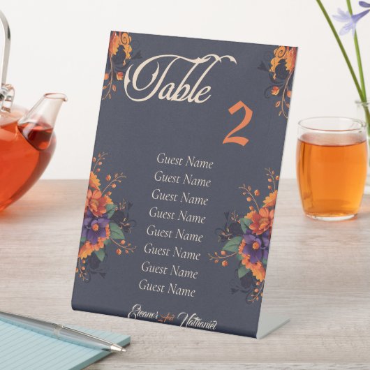 Signe De Table Elégant tableau gothique individuel (In SItu)