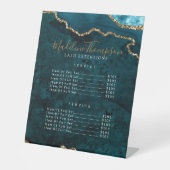 Signe De Table Elégant Turquoise Agate Géode Marbre Services Prix (Recto)