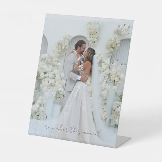 Signe De Table Elegant Valentine's Day Photo Remember This Moment (Recto)