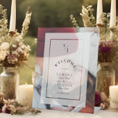 Signe De Table Elegant Vellum Transparency Wedding Initials Photo