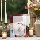 Signe De Table Elegant Vellum Transparency Wedding Initials Photo