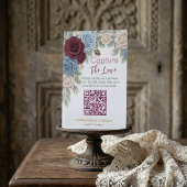 Signe De Table Elegant Wedding Photo Sharing With QR Code 
