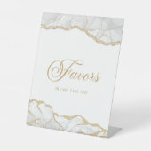 Signe De Table Elegant White Gold Agate Party Favors (Recto)