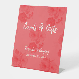 Signe De Table Elégante aquarelle Hibiscus Cartes de Mariage & Ca