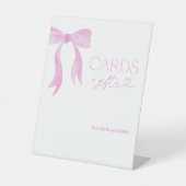 Signe De Table Elégante aquarelle Pink Bow Cartes et Cadeaux (Recto)