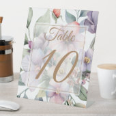 Signe De Table Elégante aquarelle table de mariage fleurie Numéro (In SItu)