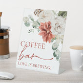 Signe De Table Élégante barre de café rouge hiver (In SItu)