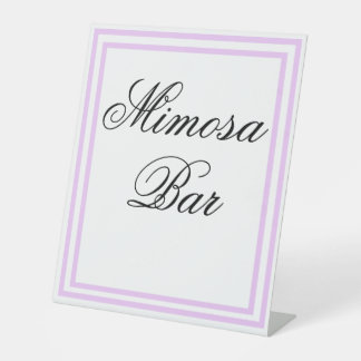Signe De Table Élégante barre minuscule violet clair Mimosa
