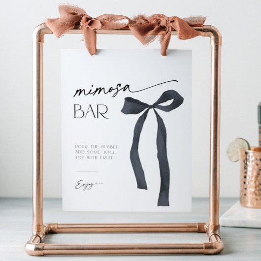 Signe De Table Élégante Bow Noir Gothique Attachant le noeud Mimo