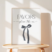 Signe De Table Elégante Bow Noir Gothique Prendre une faveur