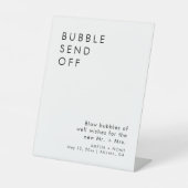 Signe De Table Elégante Bulle Envoyer Hors Réception De Mariage (Recto)