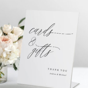 Signe De Table Élégante calligraphie Cartes de Mariage & Cadeaux