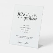 Signe De Table Élégante calligraphie Jenga Guest Book Mariage Sig (Recto)