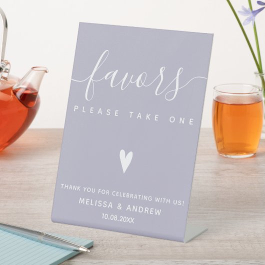 Signe De Table Élégante Calligraphie Lavande mariage Faveurs Tabl (In SItu)