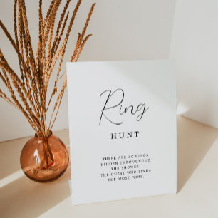 Signe De Table Élégante Calligraphie Ring Chasse Fête des mariées