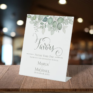 Signe De Table Élégante calligraphie Script Mariage Faveurs
