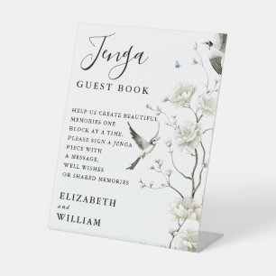 Signe De Table Élégante Chinoiserie Floral Jenga Mariage du livre